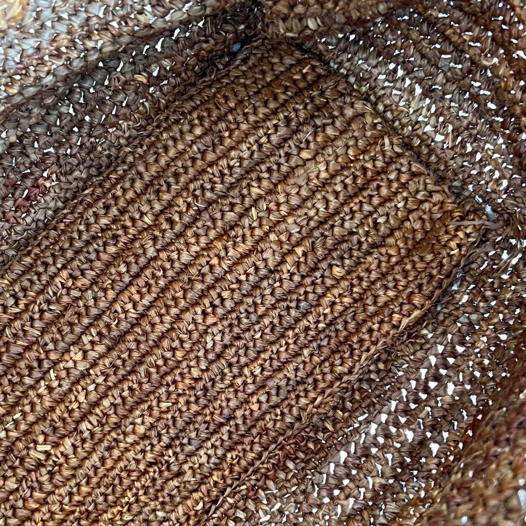 MAISON N.H PARIS/AVRIL Bag/100%ラフィア/ブラウン