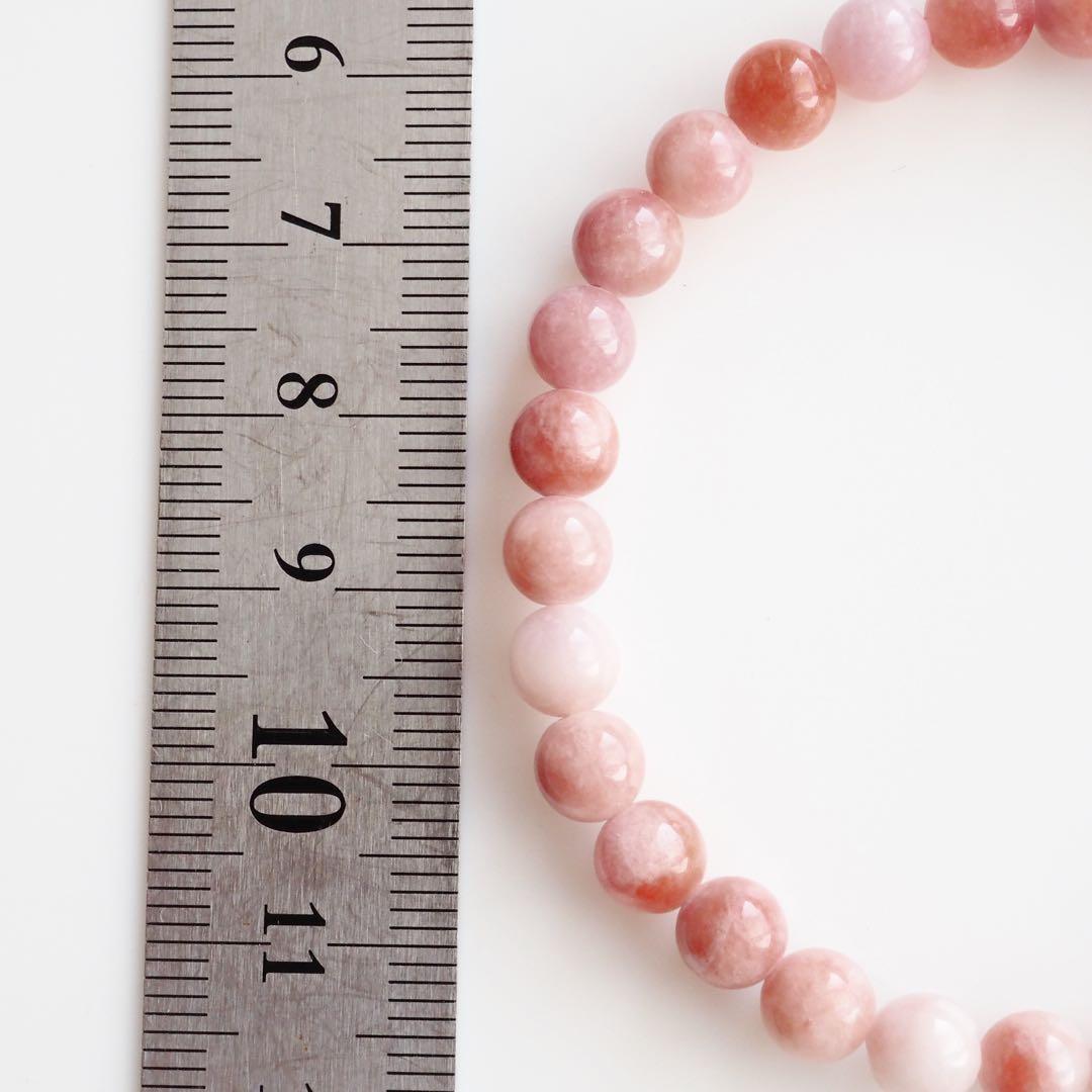 【blue.ks】ライラック翡翠のゴムブレスレット