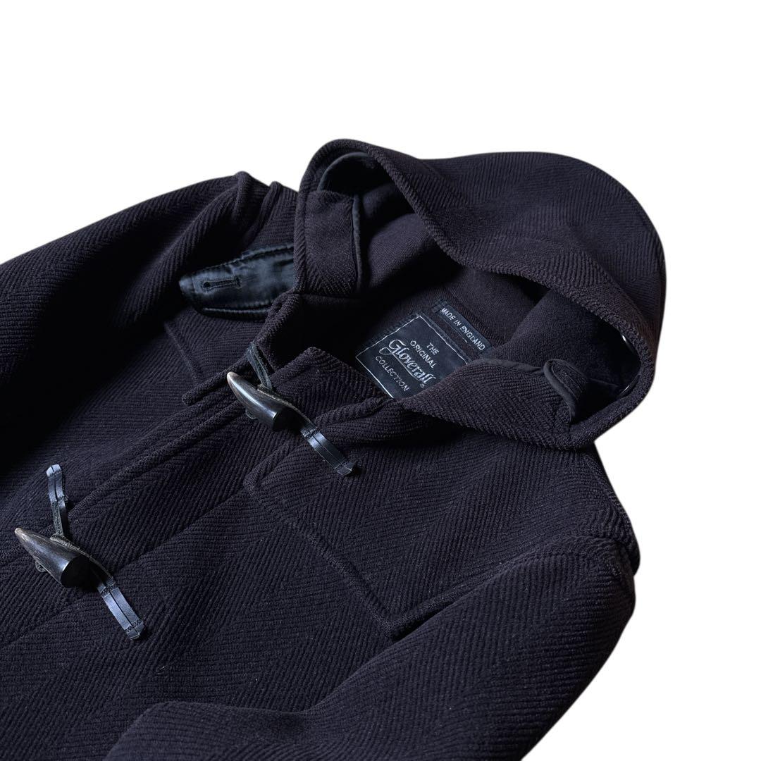 極上ヘリンボーン 英国製 グローバーオール ダッフルコート 茶 希少