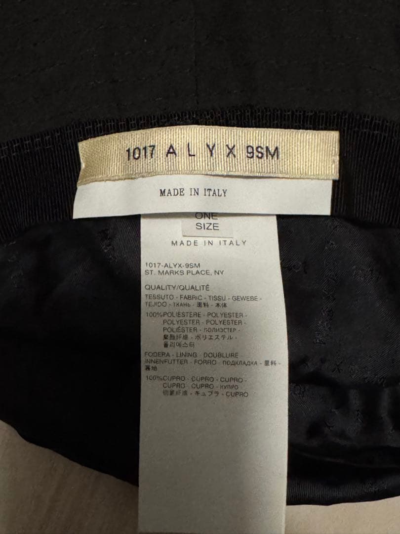 1017 ALYX 9SM バケットハット 黒