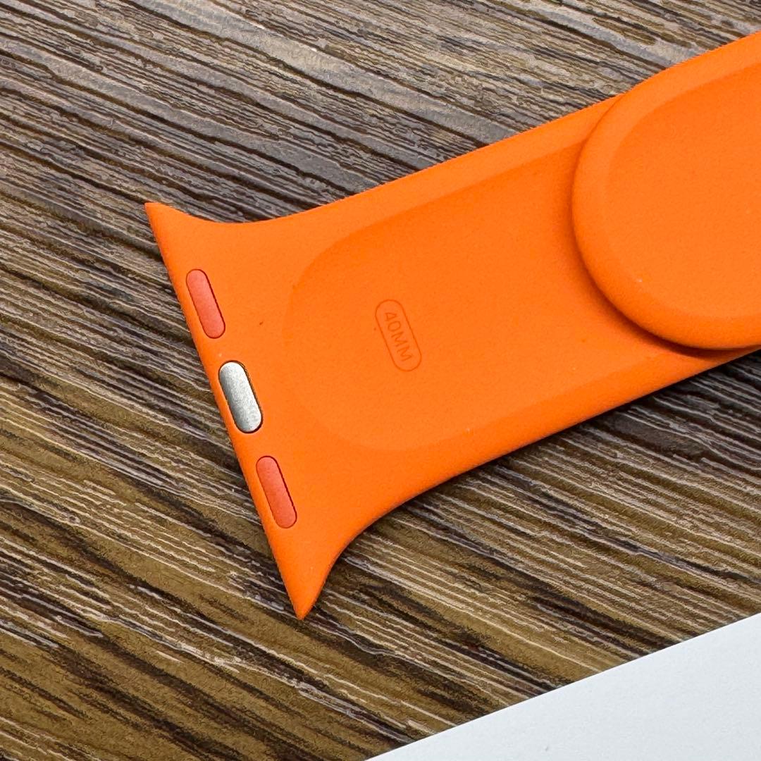 2193 Apple Watch エルメス　オレンジ　ラバー　スポーツバンド