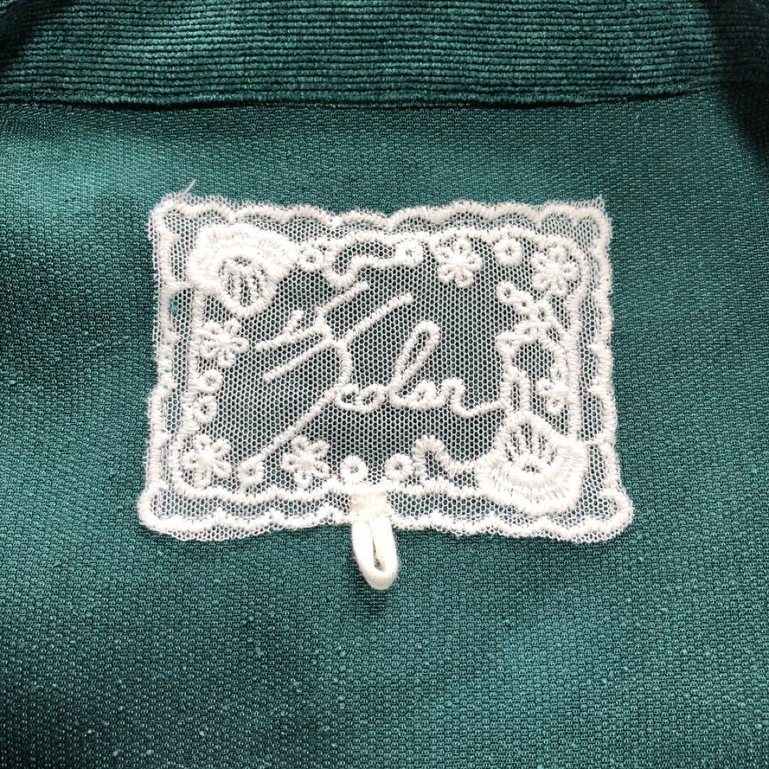 ScoLar*スカラー　襟付きロングワンピース　コーデュロイ　ロンドン柄　M