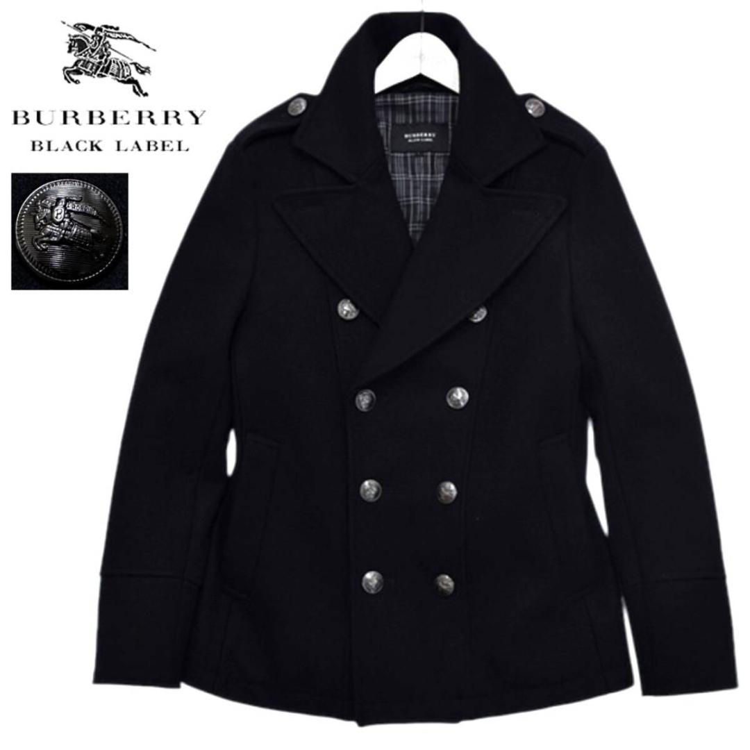 バーバリー ブラックレーベル ナポレオン ピーコート ジャケット L ネイビー