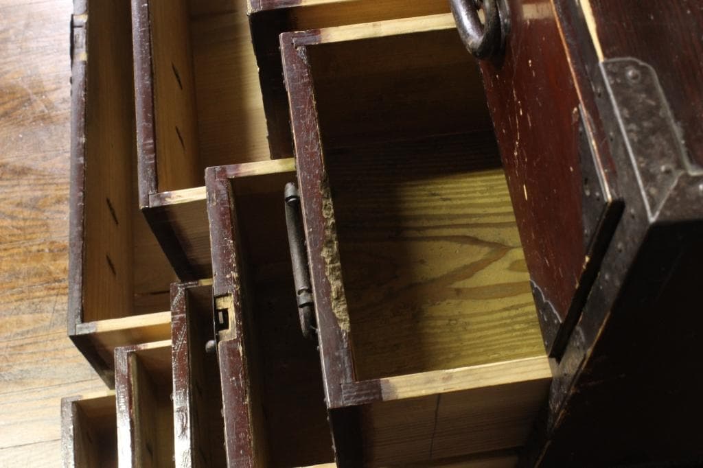 明治時代！最上地方の衣装箪笥 丸金具 時代箪笥/古民家/チェスト/収納/無垢材