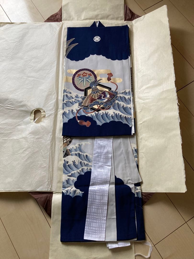 男の子　お宮参りお祝い着長襦袢セット