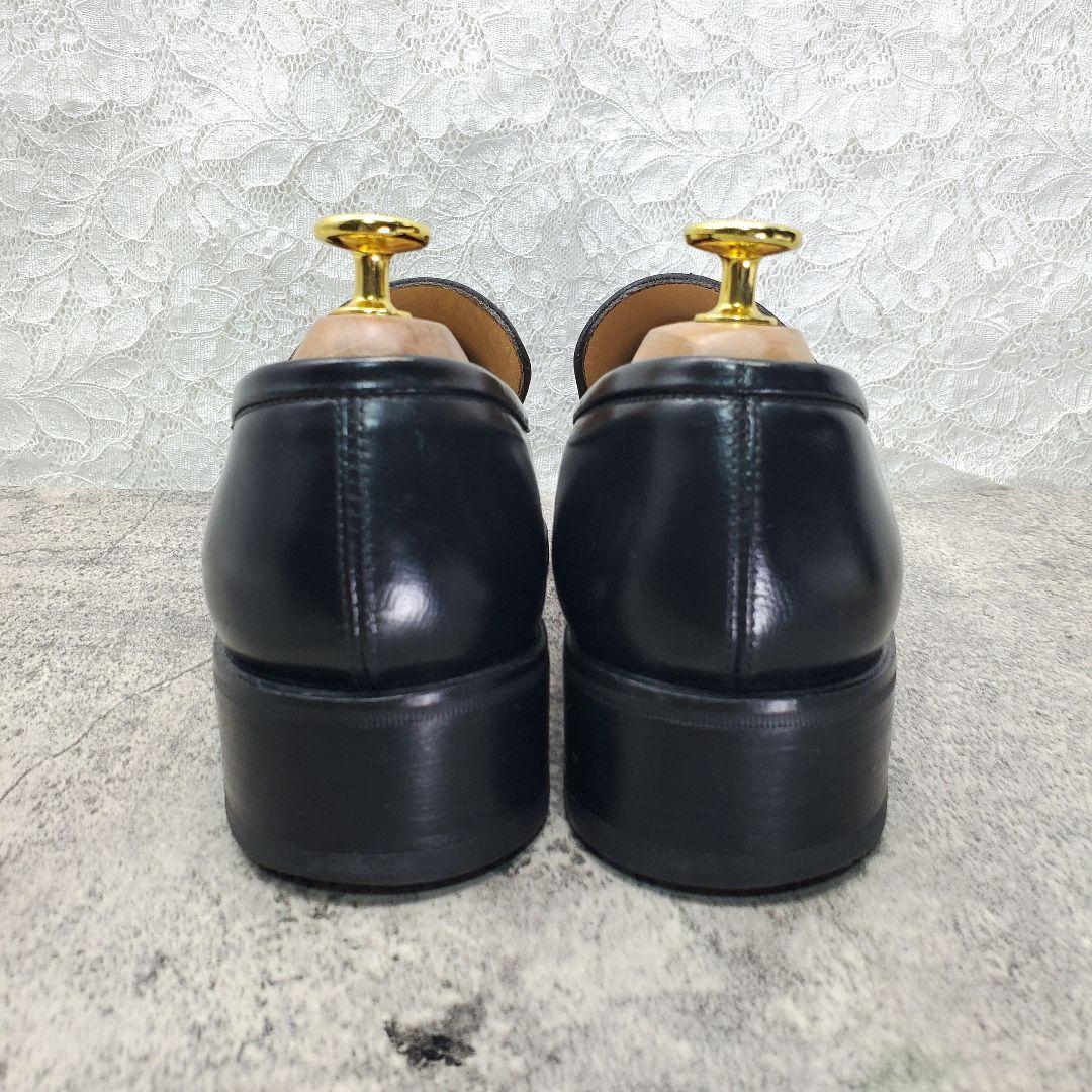 ✨グッチ✨スクエアトゥ ローファー レザー 黒 40E 25cm イタリア製