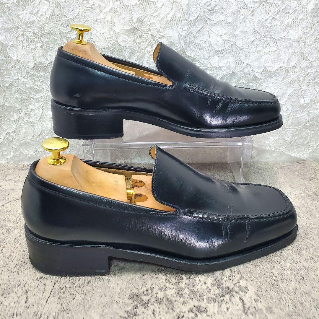 ✨グッチ✨スクエアトゥ ローファー レザー 黒 40E 25cm イタリア製