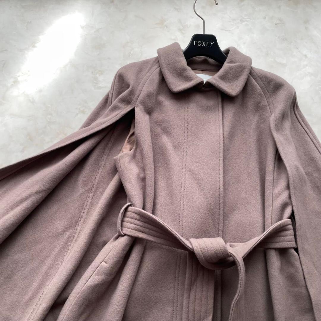 【未使用級】CELFORD ケープコート マント　マキシ丈　ベルト付き　36 S