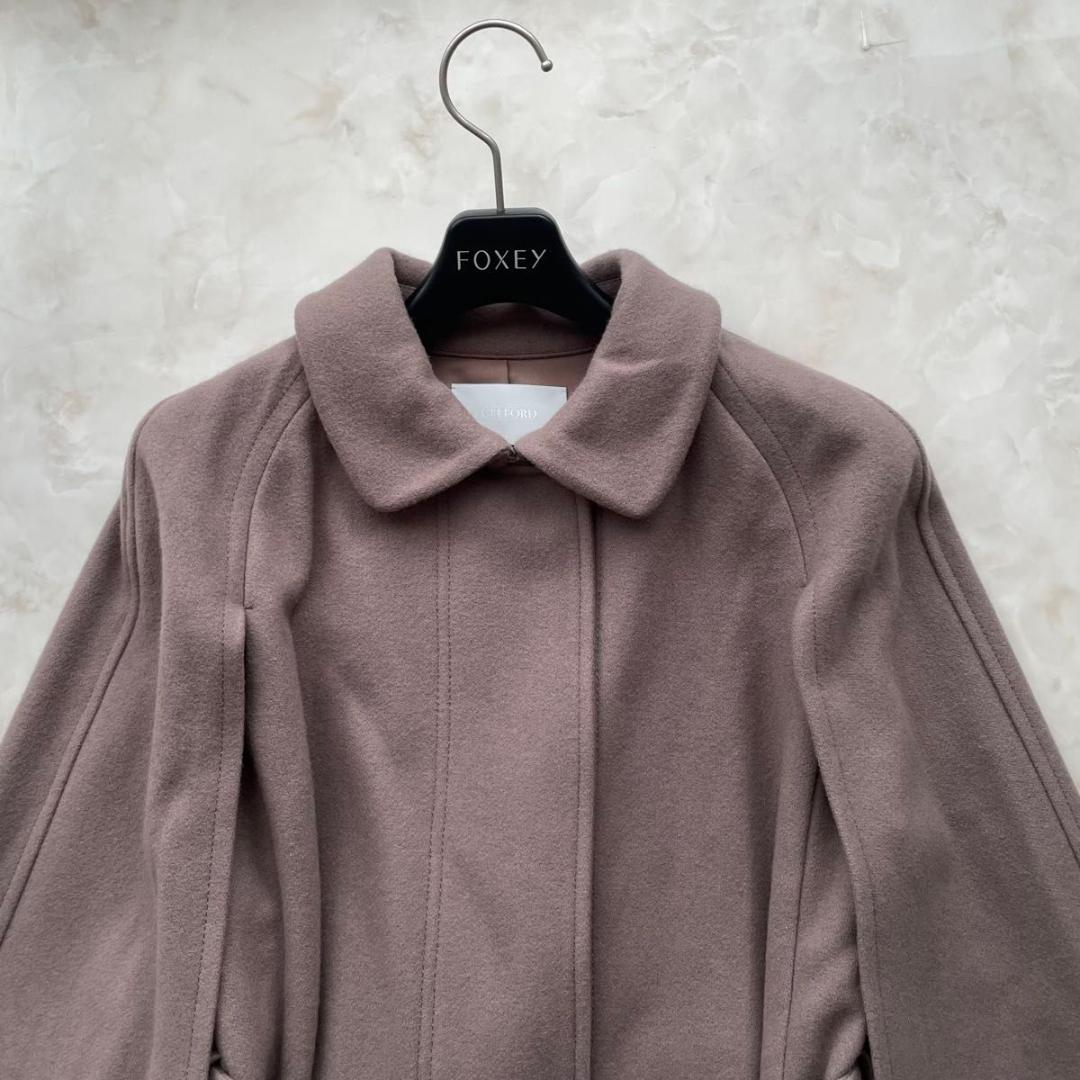 【未使用級】CELFORD ケープコート マント　マキシ丈　ベルト付き　36 S