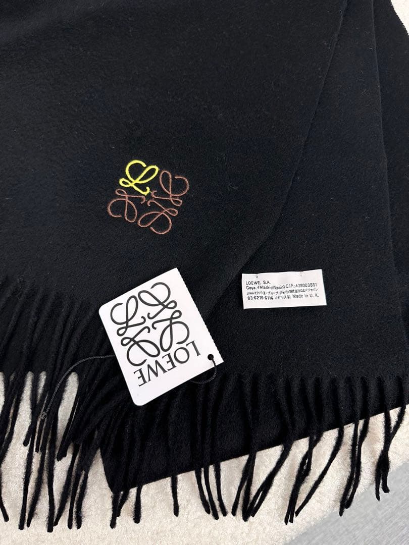 ♡LOEWE マフラー 30×180cm ブラック カシミヤ♡