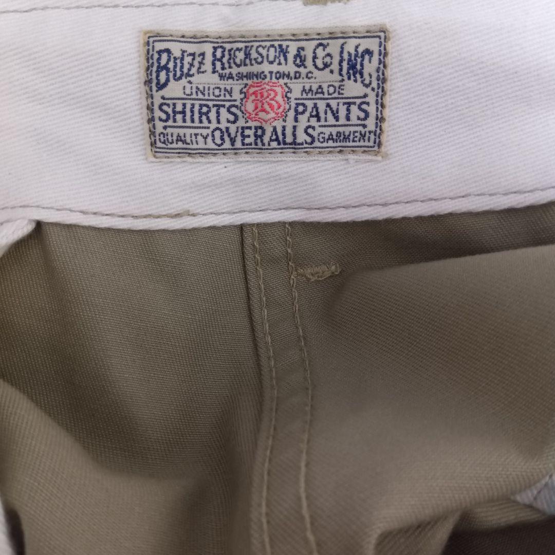 BR40025 ベージュ チノパン ウエスト33インチ　バズリクソンズ　新品