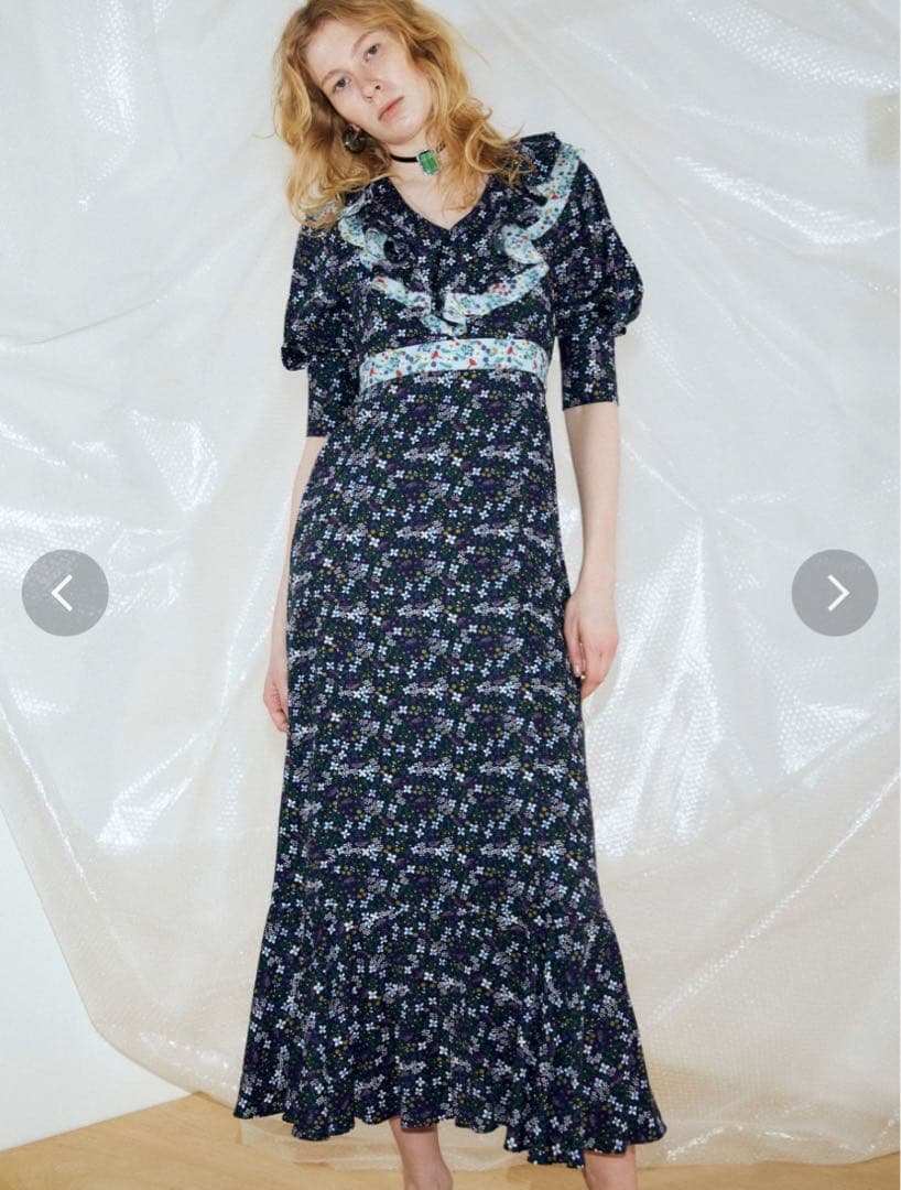 入手困難 pameo pose Jasper Dress 花柄 ワンピース