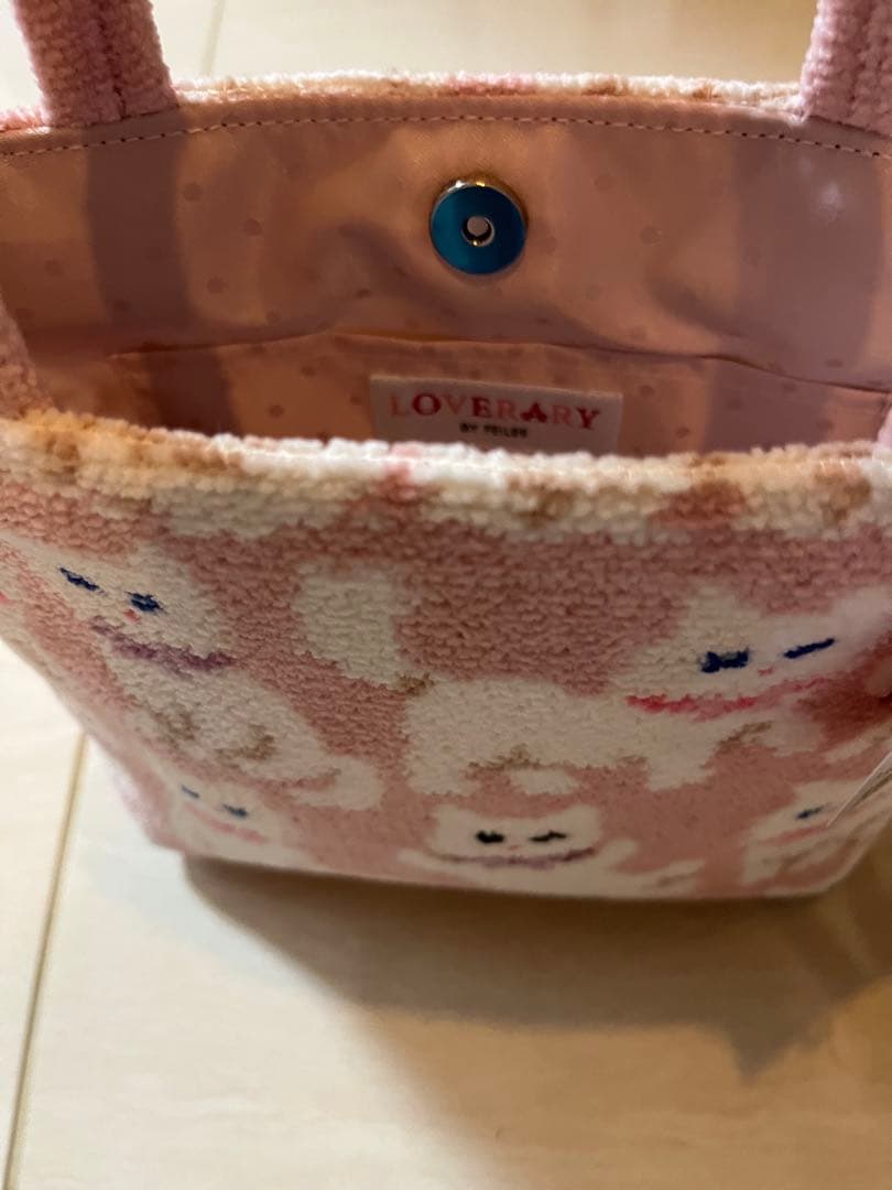 新品未使用　フェイラー　ラブラリー　モフモフネコチャン　バッグ　ペールピンク