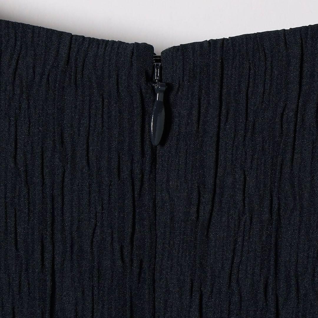 【完売品】SHIPS anyジャカードウエストタック ノーカラーワンピース