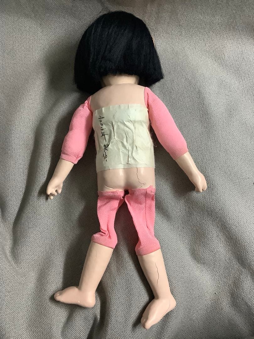 土・日限定セール 再出品 顔・足等に難あり！ 藤村明光 市松人形 約40cm