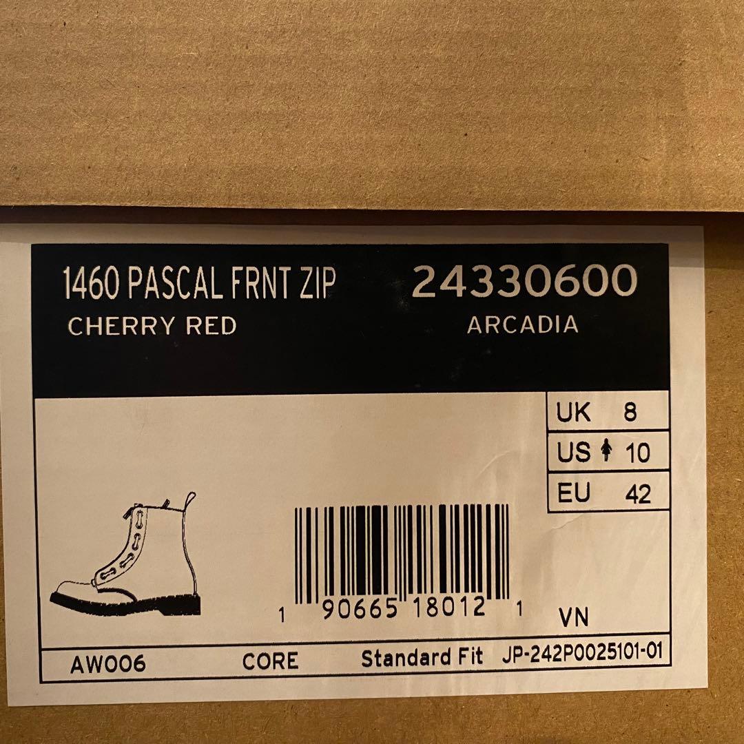 廃盤 ドクターマーチン 1460 PASCAL FRNT ZIP チェリーレッド