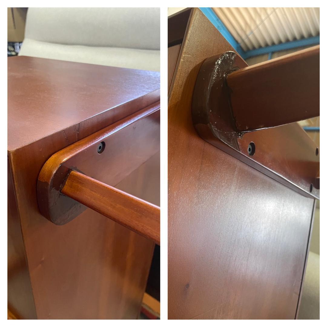 K☆182 北欧ヴィンテージ風チェスト　マホガニー　傷・修復跡あり