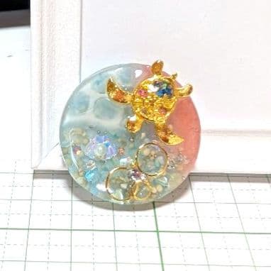 ひまうい様　7.25 ホヌ(試作レジン液)　レジンヘアゴム　海　カラーチェンジ