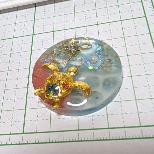 ひまうい様　7.25 ホヌ(試作レジン液)　レジンヘアゴム　海　カラーチェンジ