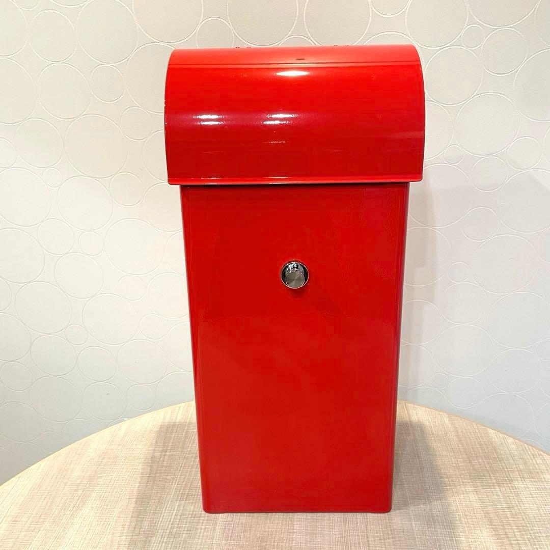 【未使用】フィール2 スタンド式ポスト 右勝手 郵便ポスト 大型投函 鍵付き 赤