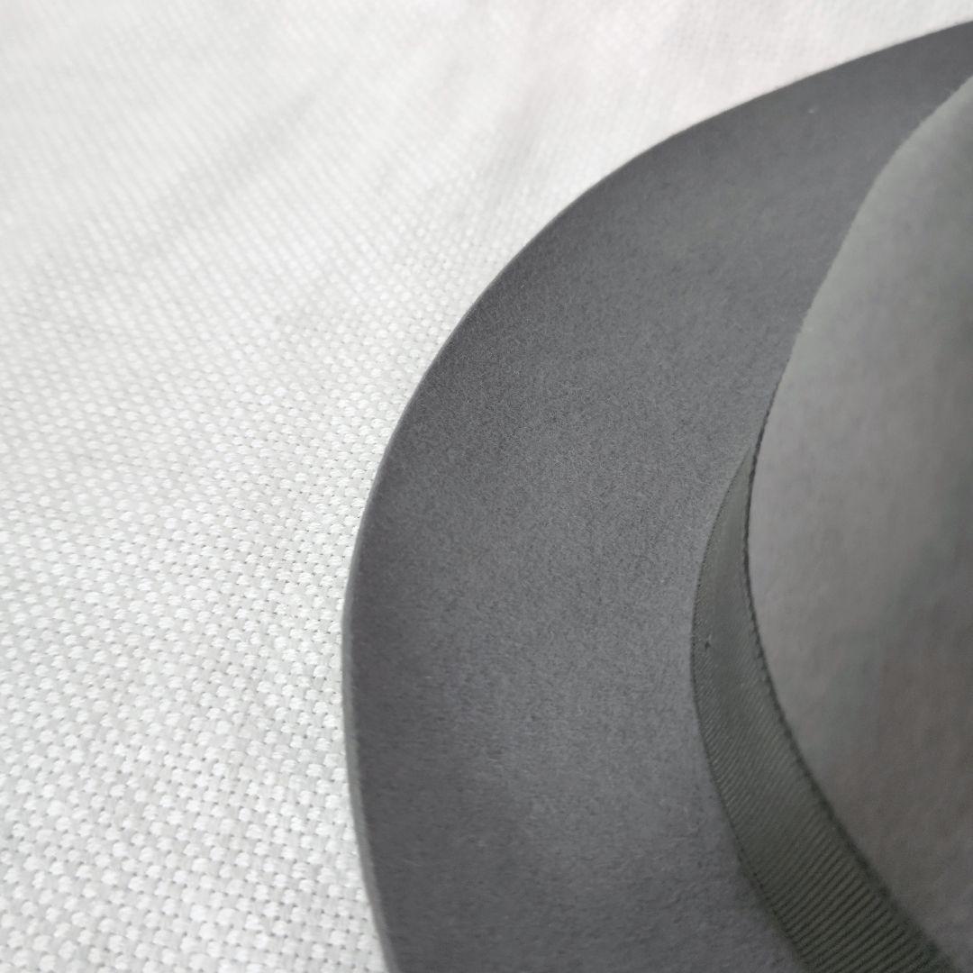 ボルサリーノBorsalinoラビットファーフェルト中折れハット帽子57グレー