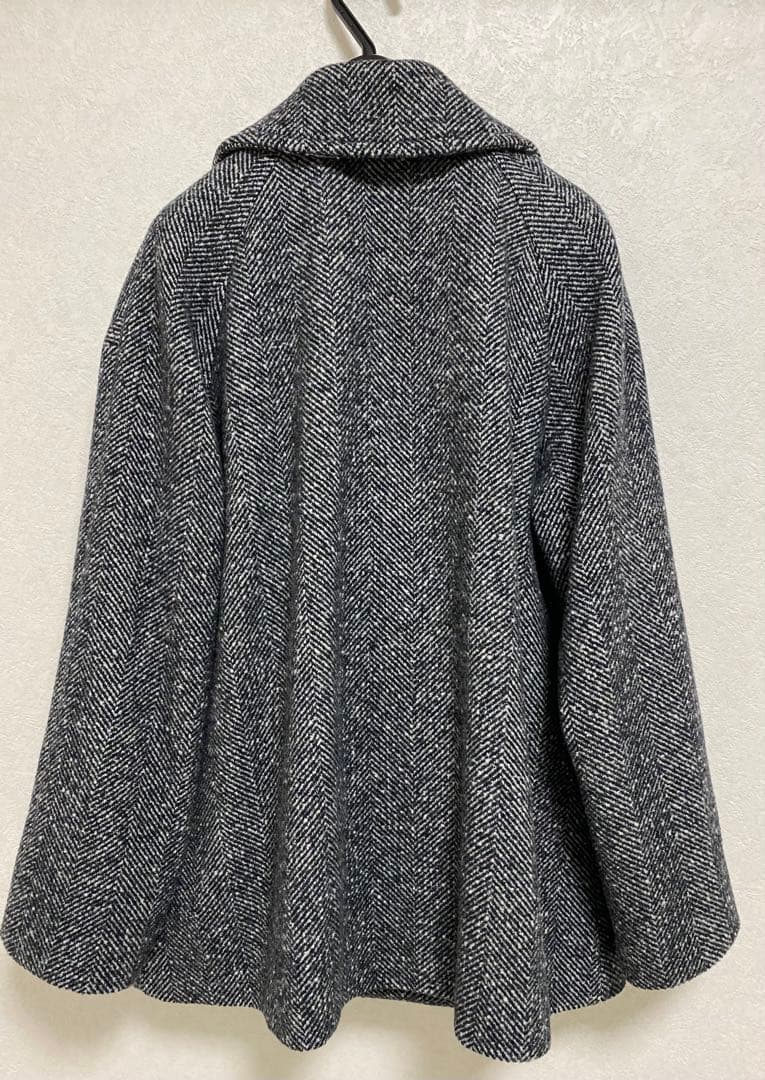 アンタイトル【日本製/ゆったり】ミドル丈へリンボーンPコート
