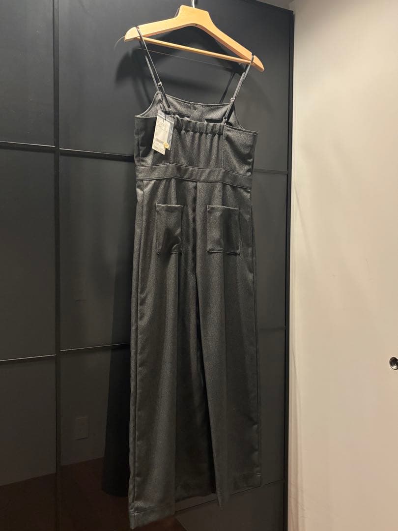 COHINA デニムライクキャミサロペット regular ブラックインディゴ