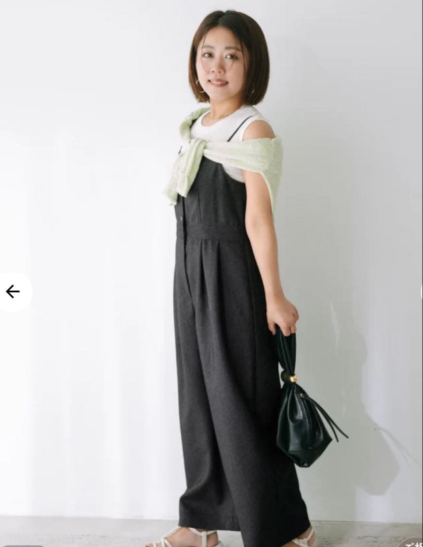 COHINA デニムライクキャミサロペット regular ブラックインディゴ