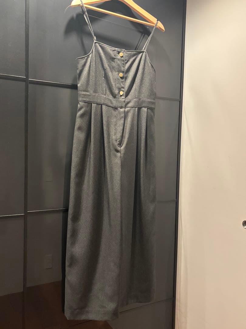 COHINA デニムライクキャミサロペット regular ブラックインディゴ