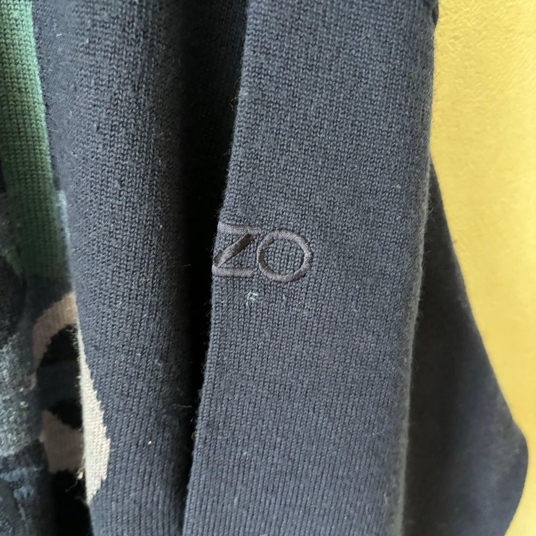 KENZO ゴルフ ケンゾー 刺繍 セーター ネイビー