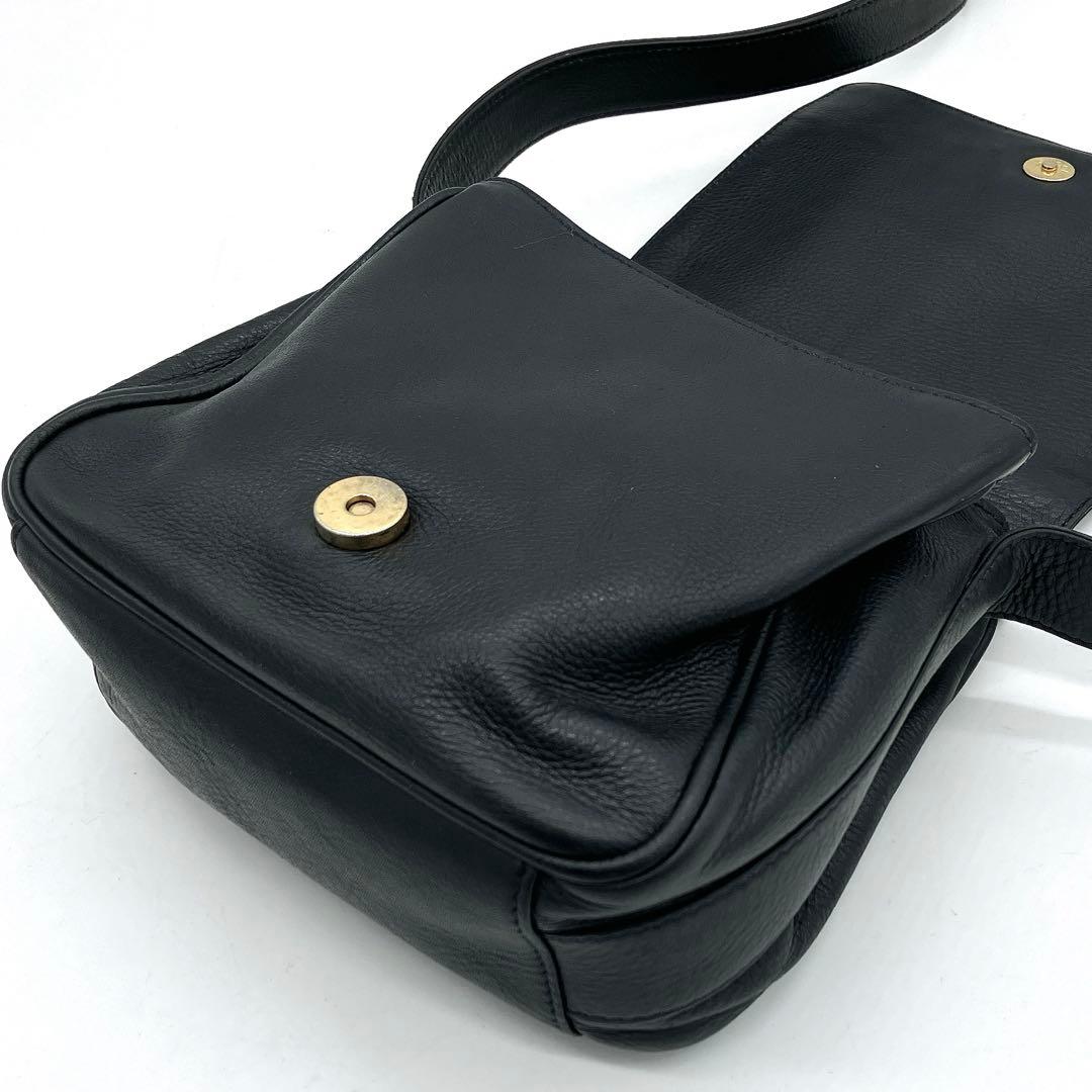 【GUCCI】ショルダーバッグ　ホースビット　レザー　ネイビー　ポシェット