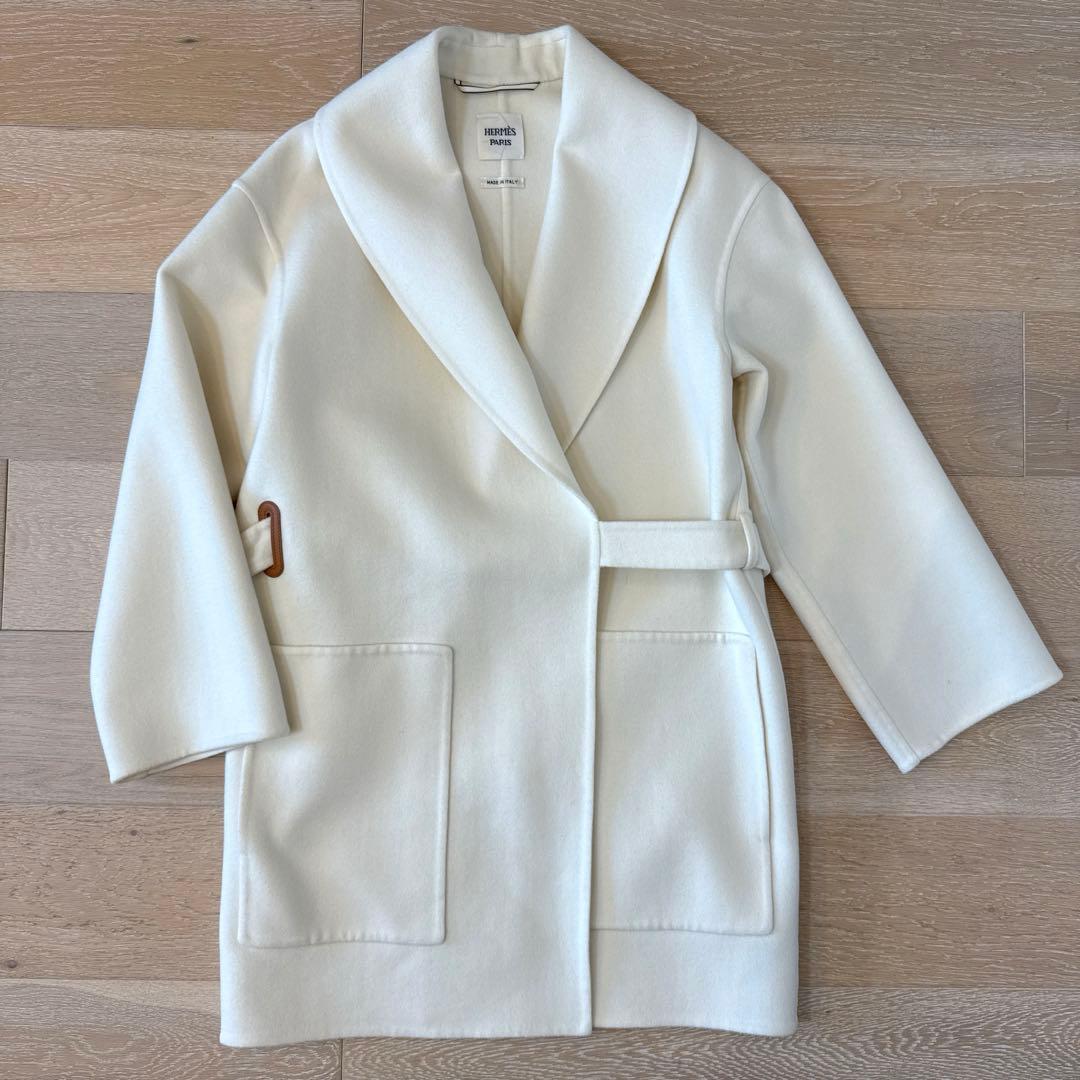 HERMES 未使用 カシミヤ コート ダブルフェイス
