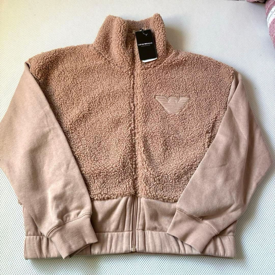新品　エンポリオアルマーニ　ジップアップ　スウェット　ベージュ　XS