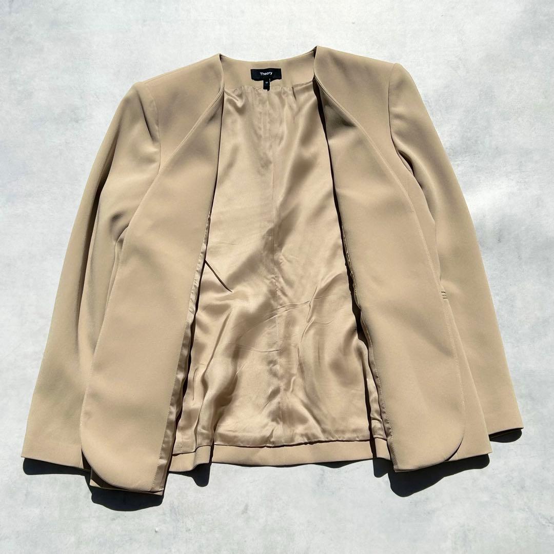 ♡大きいサイズ　セオリー　CLASSICCREPE　ジャケット＆パンツ　ベージュ