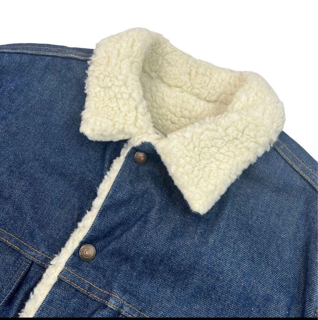 極美品 80s Levi's 70608-0217 ボアデニムジャケット 40