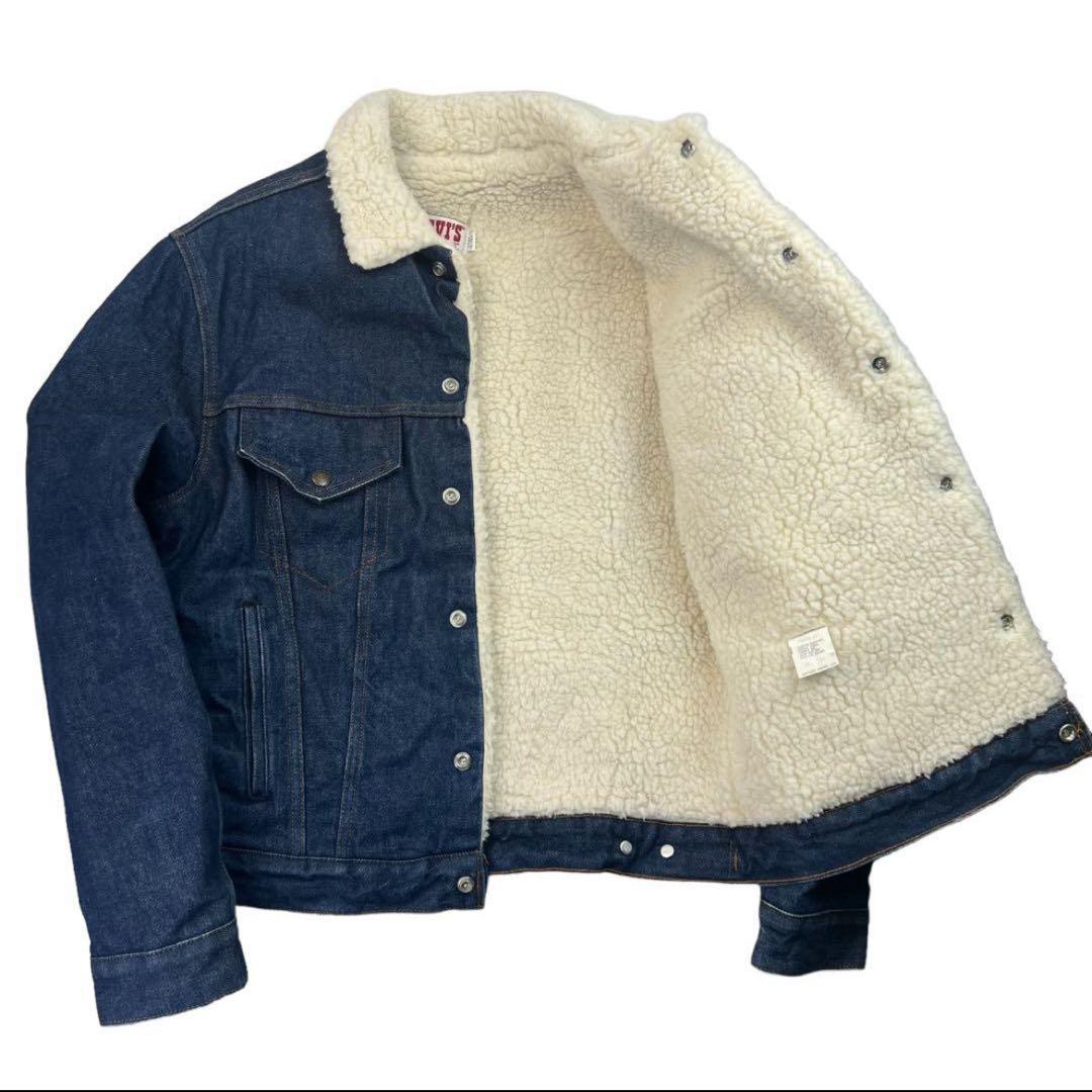 極美品 80s Levi's 70608-0217 ボアデニムジャケット 40