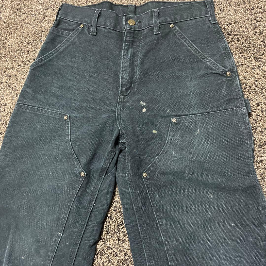 90s 希少サイズ メキシコ製 Carhartt 革タグ デニムパンツ ジーパン