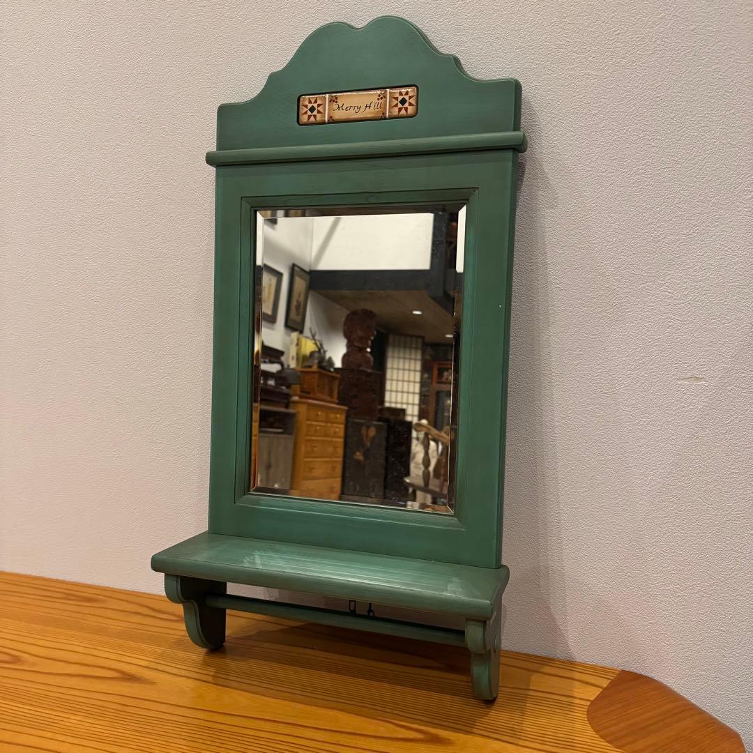 【カリモク】ウォールミラー & マガジンラック 2点セット