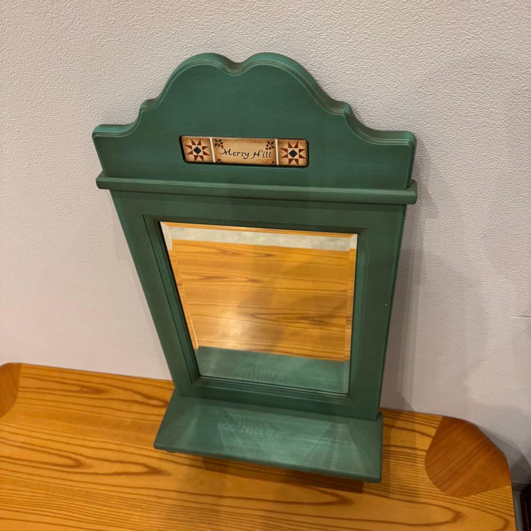 【カリモク】ウォールミラー & マガジンラック 2点セット