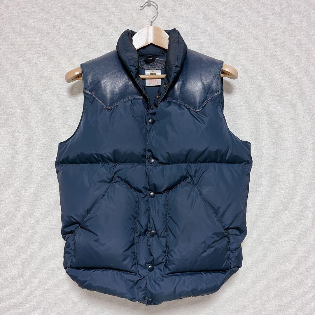 ロッキーマウンテン BEAMS 35周年 日本製 レザーヨーク ダウンベスト40