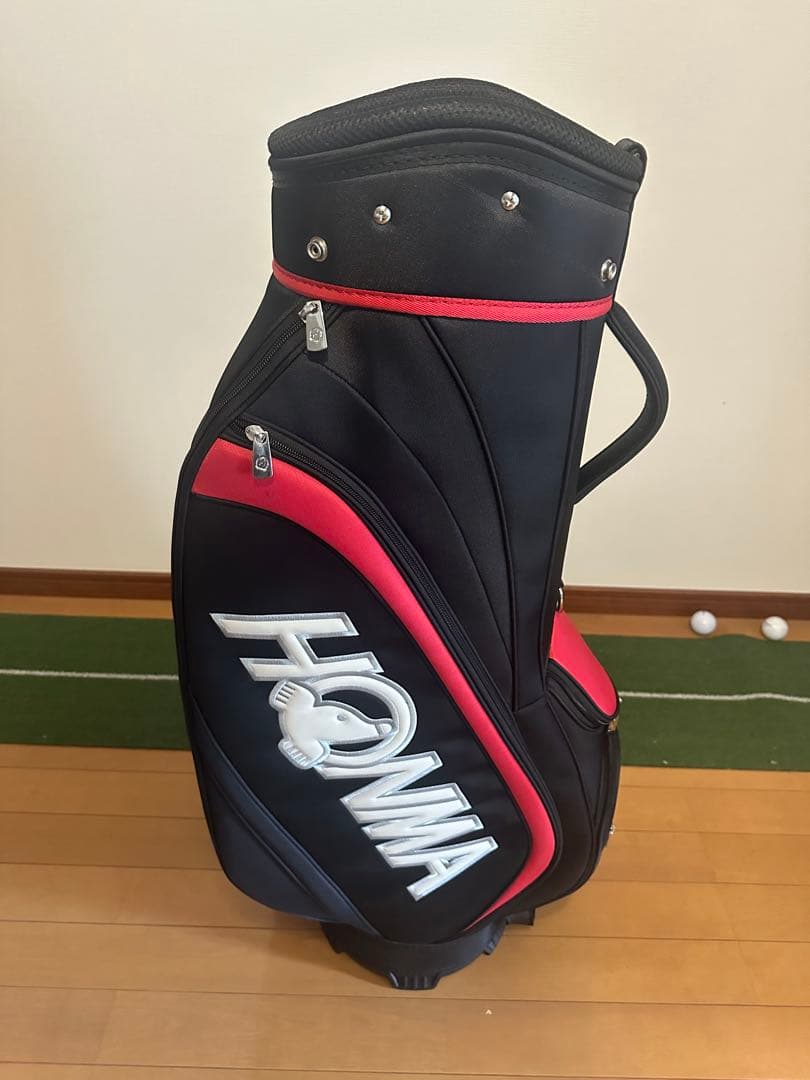 HOMMA ゴルフバッグ 黒 赤（かず）