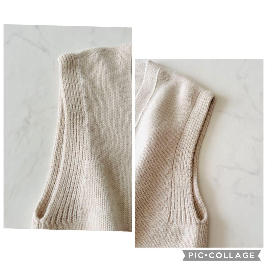 BLAMINK✨カシミヤ100%ニットベスト　ベージュ