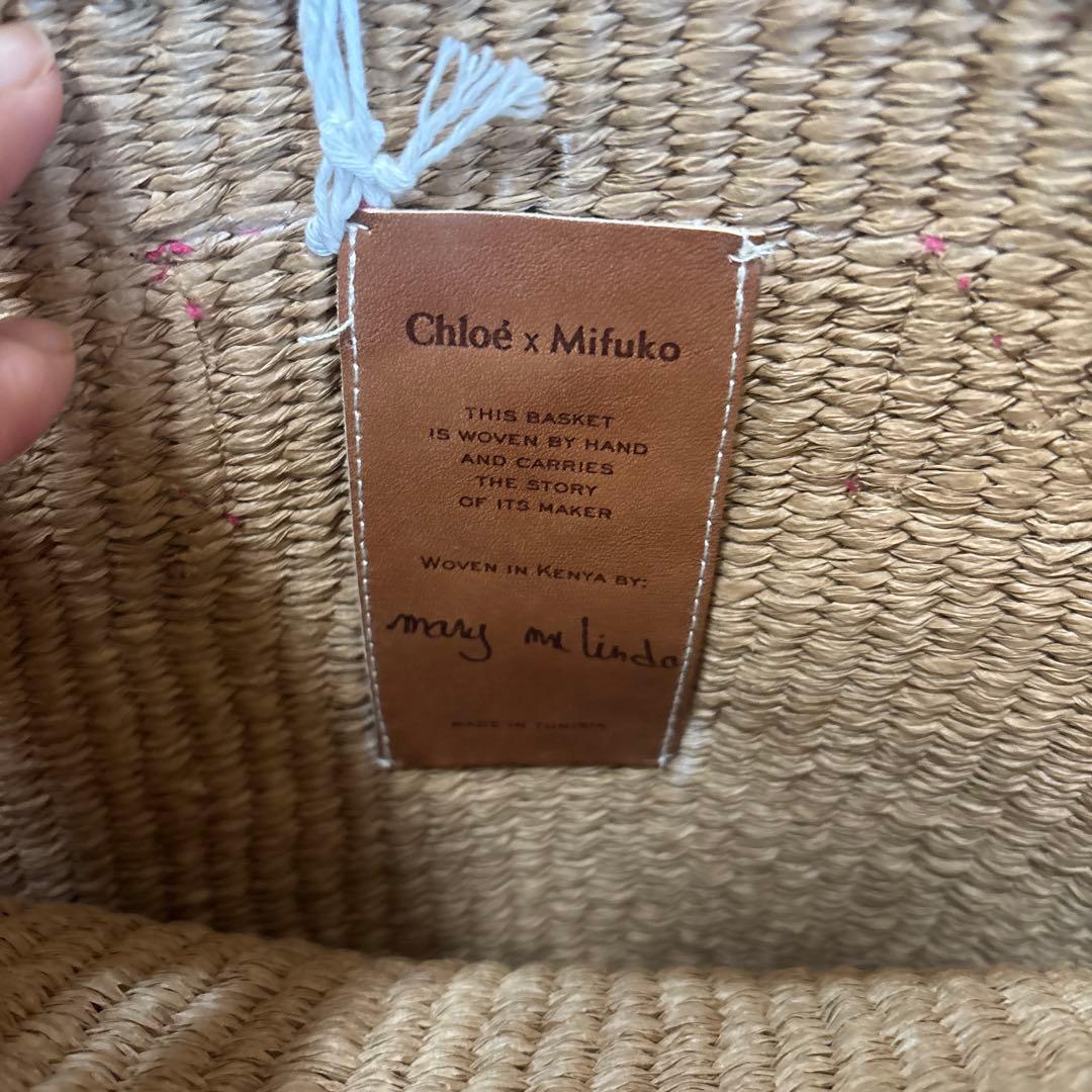 新品未使用‼️Chloé かごバッグ ベージュ/ピンク