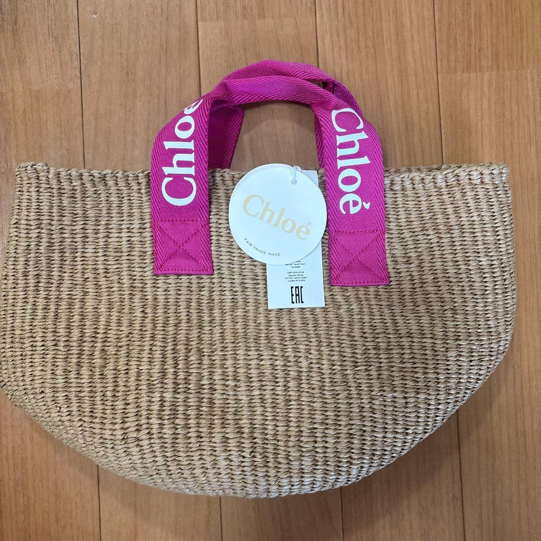 新品未使用‼️Chloé かごバッグ ベージュ/ピンク
