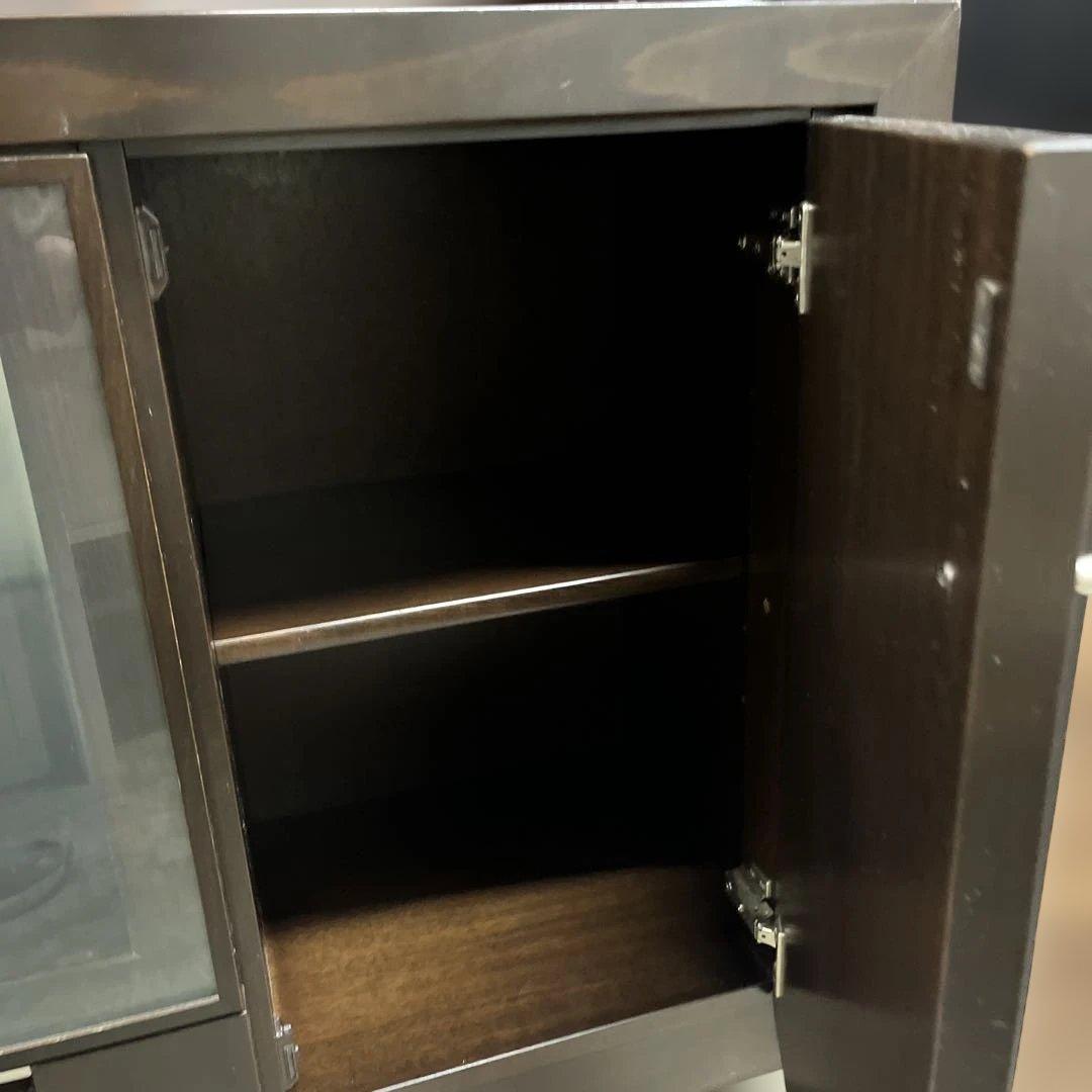 【カリモク】サイドボード◆ガラス棚◇鏡◆