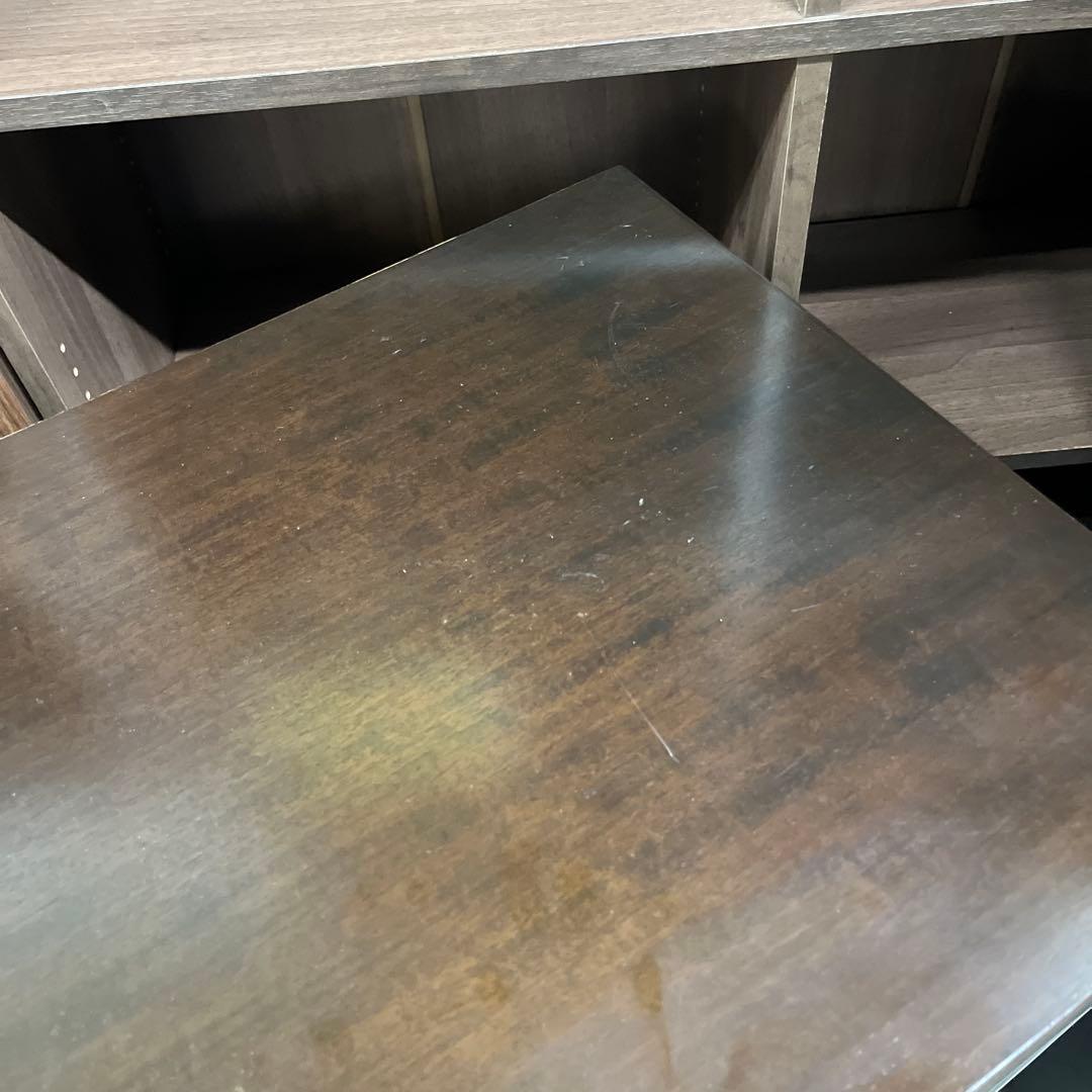 【カリモク】サイドボード◆ガラス棚◇鏡◆