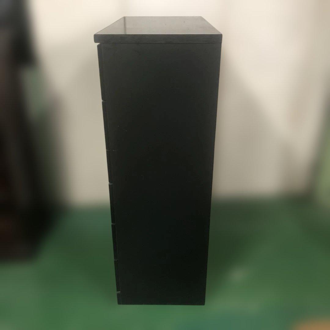 ダークグレー木製チェスト 6段引き出し タンス 収納 家具