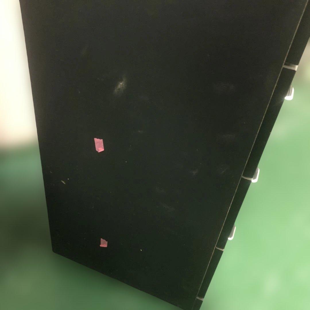 ダークグレー木製チェスト 6段引き出し タンス 収納 家具