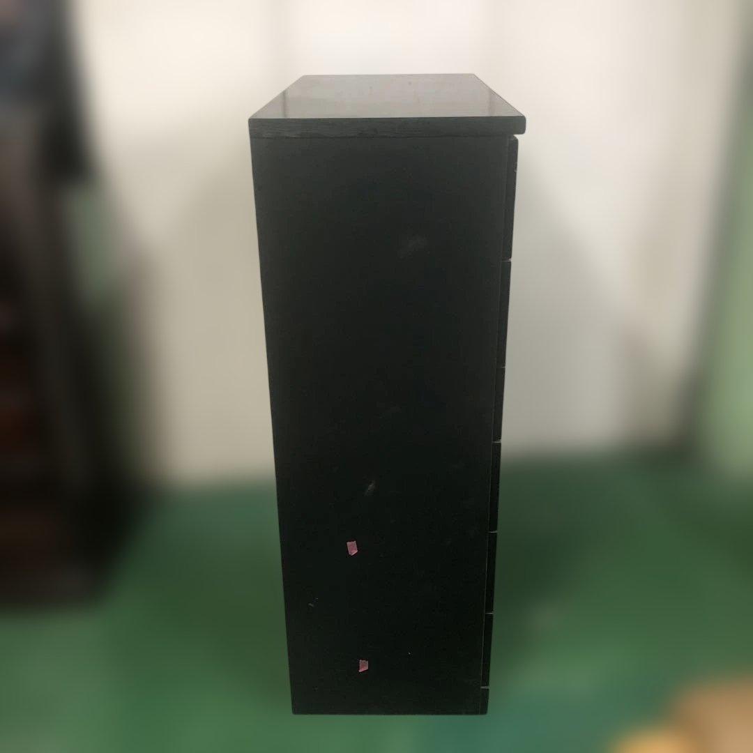 ダークグレー木製チェスト 6段引き出し タンス 収納 家具