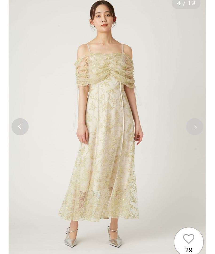 FRAY I.D / シークインフラワーオフショルドレス週末セール